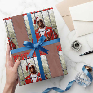Funny Dirty Christmas Santa Diddy's Home Wrapping Paper Roll TS11 Mocha Print Your Wear
