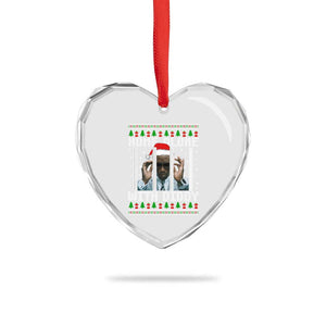 Funny Dirty Santa Diddy Xmas Heart Crystal Glass Ornament Home Alone With Diddy TS11 Print Your Wear