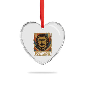Funny Do It Lady Vintage Heart Crystal Glass Ornament Retro 70s Mustache Guy Meme Parody TS02 Print Your Wear
