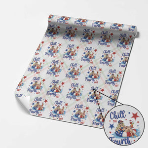 Funny Doll Face Meme 4th Of July Wrapping Paper Roll Chill The Fourth Out