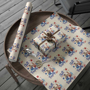 Funny Doll Face Meme 4th Of July Wrapping Paper Roll Chill The Fourth Out