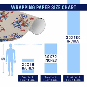 Funny Doll Face Meme 4th Of July Wrapping Paper Roll Chill The Fourth Out