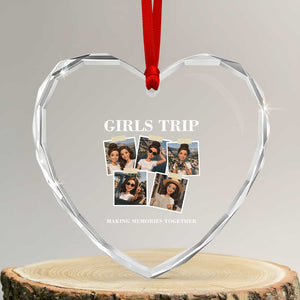 Funny Doll Face Meme Girls Trip Heart Crystal Glass Ornament Travel Squad Bestie Gift