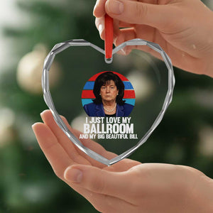 Funny Donica Lewinsky Viral Trump Meme Heart Crystal Glass Ornament Retro Big Beautiful Bill Political Roast Humor TS02 Print Your Wear
