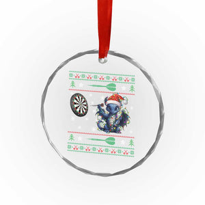 Funny Dragon Throwing Dart Crystal Glass Ornament Ugly Christmas Dart Player Gift TS12 Print Your Wear