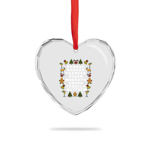 Funny Drinking Christmas Heart Crystal Glass Ornament Merry Christmas Dasher Dancer Prancer Vixen TS10 Print Your Wear