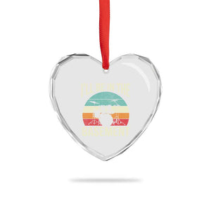Funny Drummer Heart Crystal Glass Ornament Drum Set Drumming Lovers I'll Be In The Basement TS10 Print Your Wear