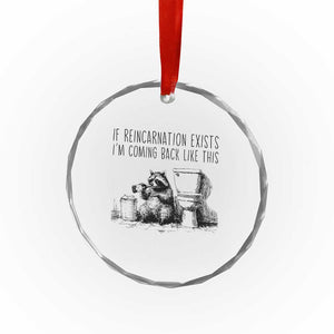 Funny Drunk Raccoon Crystal Glass Ornament Trashed Panda Meme TS14 Print Your Wear