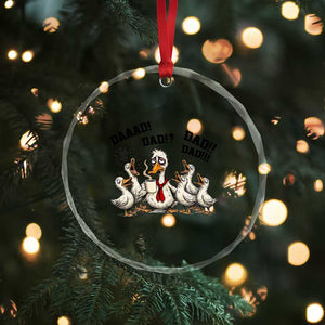 Funny Duck Dad Daaad Dad Dad Crystal Glass Ornament Tired Dad Life Fathers Day Graphic TS12 Print Your Wear