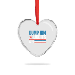 Funny Dump Him Like It's 1776 Heart Crystal Glass Ornament Star And Stripes - Print Your Wear