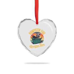 Funny Dumpster Fire Response Team Heart Crystal Glass Ornament Work Humor TS11 Print Your Wear