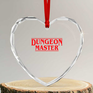Funny Dungeon Master Heart Crystal Glass Ornament RPG Gamer D20 Tabletop Gaming TS11 Transparent Glass 3'' Heart Print Your Wear