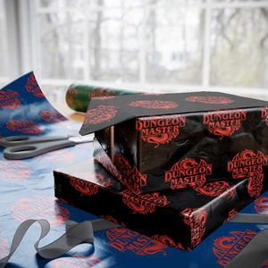 Funny Dungeon Master Wrapping Paper Roll RPG Gamer D20 Tabletop Red Dragon TS11 Black Print Your Wear
