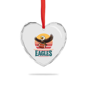 Funny Eagle Football Fan Heart Crystal Glass Ornament Retro Vintage Style TS12 Print Your Wear