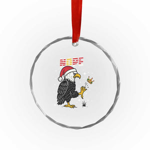Funny Eagle No Kings In America Christmas 2025 Crystal Glass Ornament TS12 Print Your Wear