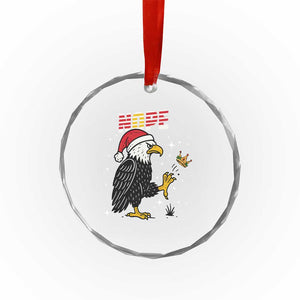 Funny Eagle No Kings In America Christmas 2025 Crystal Glass Ornament TS12 Print Your Wear