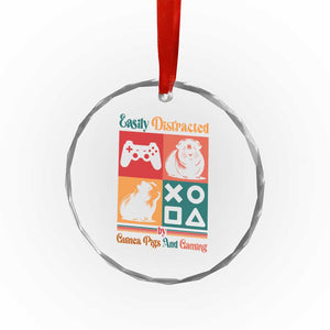 Funny Easily Distracted By Guinea Pigs And Gaming Crystal Glass Ornament Game Lover Gift TS12 Print Your Wear