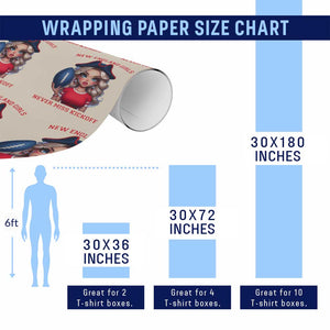 Funny East Coast Football Girl Fan Wrapping Paper Roll NE Girls Never Miss Kickoff TS12 Print Your Wear