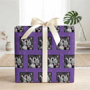 Funny Easter AI Baby with John Pork Meme Wrapping Paper Roll There Is Motion at Your Front Door Notification Humor TS02 Purple Print Your Wear
