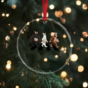 Funny Easter Bunny Bigfoot Mothman Crystal Glass Ornament Cryptid Lover Gift TS12 Print Your Wear