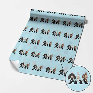 Funny Easter Bunny Bigfoot Mothman Wrapping Paper Roll Cryptid Lover Gift TS12 Light Blue Print Your Wear