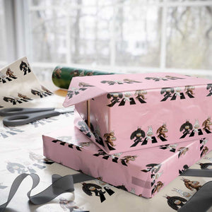 Funny Easter Bunny Bigfoot Mothman Wrapping Paper Roll Cryptid Lover Gift TS12 Light Pink Print Your Wear