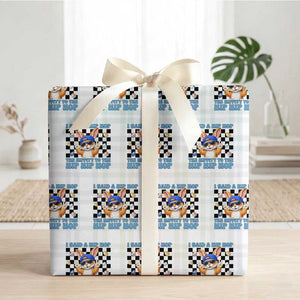 Funny Easter Bunny Wrapping Paper Roll I Said A Hip Hop The Hippity To The Hip Hip Hop TS14 White Plaid Print Your Wear