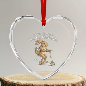 Funny Easter Bunny Heart Crystal Glass Ornament Off To The Cause an Easter Kerfuffle TS14 Transparent Glass 3'' Heart Print Your Wear