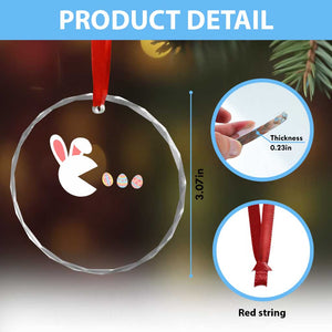 Funny Easter Crystal Glass Ornament Bunny Gamer Egg Hunter TS14 Print Your Wear