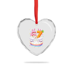 Funny Easter Day Bunny 67 Six Seven Meme Heart Crystal Glass Ornament TS11 Print Your Wear