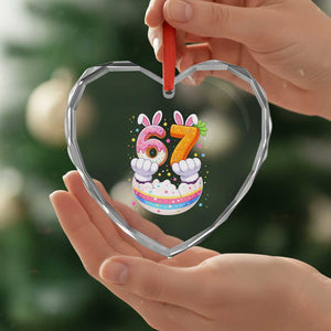 Funny Easter Day Bunny 67 Six Seven Meme Heart Crystal Glass Ornament TS11 Print Your Wear