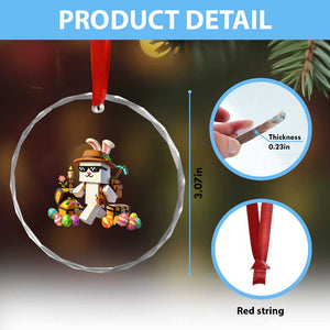 Funny Easter Day Bunny Miner Egg Video Game Crystal Glass Ornament TS11 Print Your Wear