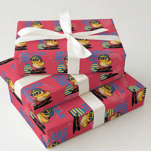 Funny Easter Day Chicks Dig Me Wrapping Paper Roll Cool Chicken TS11 Red Print Your Wear
