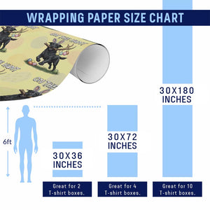 Funny Easter Hunting Dog Wrapping Paper Roll Labrador Bunny Ears On The Hunt TS12 Print Your Wear