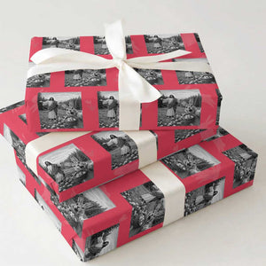 Funny Easter Jesus Wrapping Paper Roll Christian Jesus Bunny Selfie Religious TS14 Red Print Your Wear