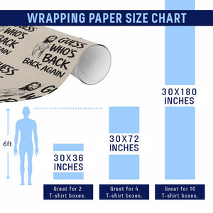 Funny Easter Jesus Wrapping Paper Roll Guess Who's Back Back Again TS14 Print Your Wear