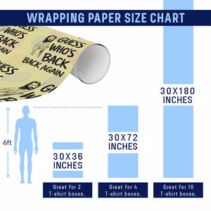 Funny Easter Jesus Wrapping Paper Roll Guess Who's Back Back Again TS14 Print Your Wear