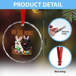 Funny Easter Labrador Bunny Ears Crystal Glass Ornament On The Hunt TS12 Print Your Wear