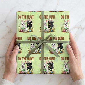 Funny Easter Labrador Bunny Ears Wrapping Paper Roll On The Hunt TS12 Lime Print Your Wear