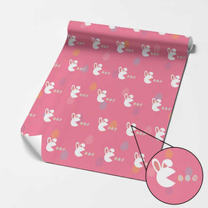Funny Easter Wrapping Paper Roll Bunny Gamer Egg Hunter TS14 Pink Print Your Wear