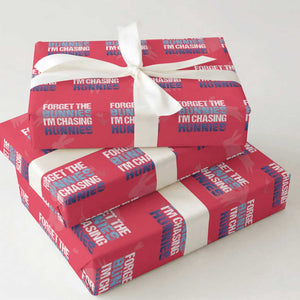 Funny Easter Wrapping Paper Roll Forget The Bunnies Im Chasing Hunnies TS10 Red Print Your Wear