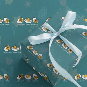 Funny Easter Wrapping Paper Roll You Know Why Im Here TS10 Teal Print Your Wear