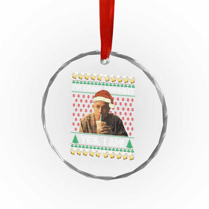 Funny Ed Gein Drinking Wine Crystal Glass Ornament Im Going Drinking Yes I Am Christmas Meme TS02 Print Your Wear