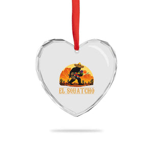 Funny El Squatcho Cinco De Mayo Fiesta Gift Heart Crystal Glass Ornament TS12 Print Your Wear