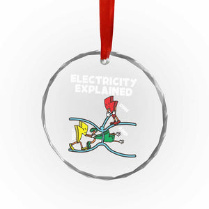 Funny Electricity Crystal Glass Ornament Ohm's Law Electricity Explained TS14 Print Your Wear