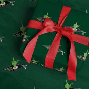 Funny Elf Hand Christmas Wrapping Paper Roll Ew People Anti Socaial Xmas TS14 Green Print Your Wear