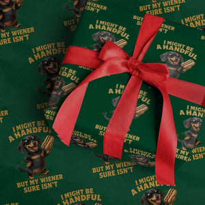 Funny Embarrassing Dachshund Wrapping Paper Roll Wiener Hot Dog Pun Crude Cringey Inappropriate Humor