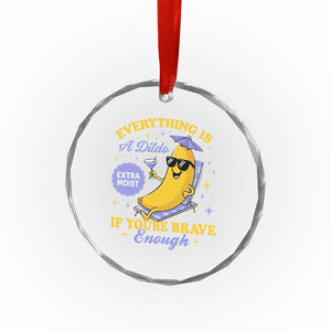 Funny Embarrassing Saying Crystal Glass Ornament Sarcastic Inappropriate Raunchy Banana TS10 Print Your Wear