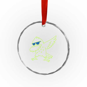 Funny Emerald City Seattle Bird Dabbing Crystal Glass Ornament Pacific Northwest Sports Fan