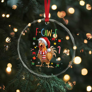Funny F Caw F Chicken Joke Gift Crystal Glass Ornament Christmas Gift TS12 Print Your Wear